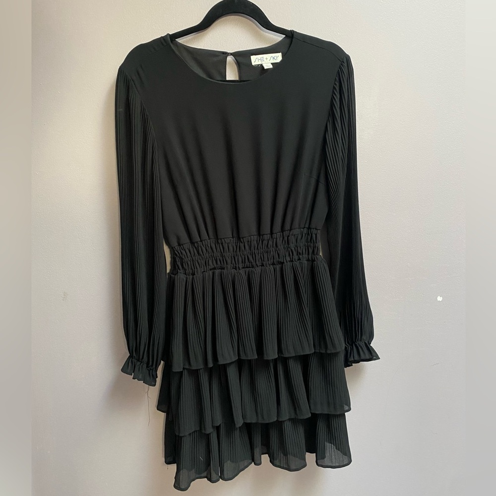 Black mini dress
